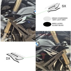 Pair of light grey stickers for side panels - BMW S1000R 2021 / 2024