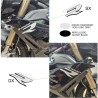 Pair of light grey stickers for side panels - BMW S1000R 2021 / 2024