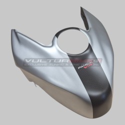 Coperchio serbatoio effetto alluminio spazzolato con striscia in carbonio - Ducati Panigale / Streetfighter V4 / V4S