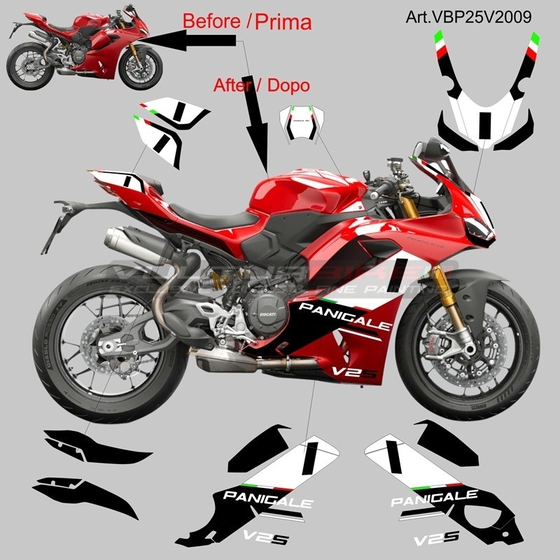 Kompletter Satz dekorativer Aufkleber für Ducati Panigale V2