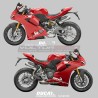 Decalcomanie Performance per carene inferiori - Ducati Panigale V2