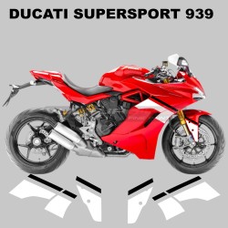 Dekorative Aufkleber für Verkleidungen und Kotflügel - Ducati Supersport 939 rot Motorrad