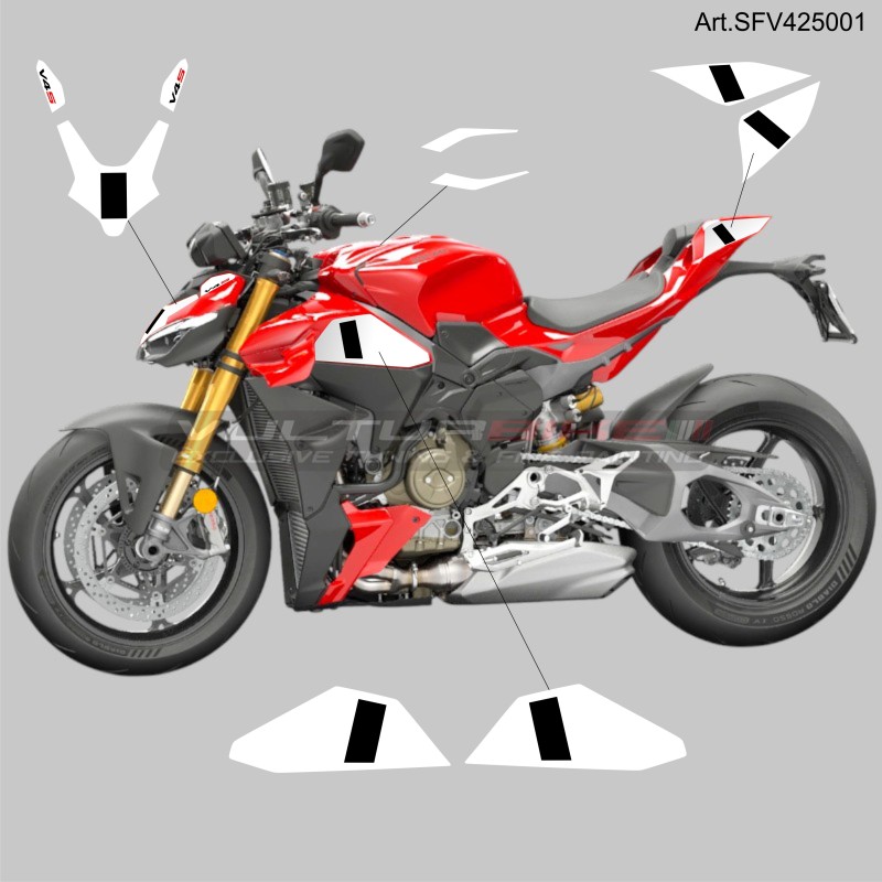 Graphiques adhésifs décoratifs pour Ducati Streetfighter V4 / V4S