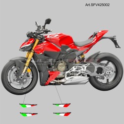 Paar dekorative Fahnen für obere Klappen - Ducati Streetfighter V4 / V4S
