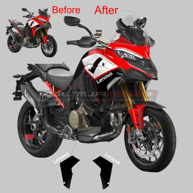 Calcomanías decorativas para paneles laterales - Ducati Multistrada V4 Pikes Peak 2022 / 2024