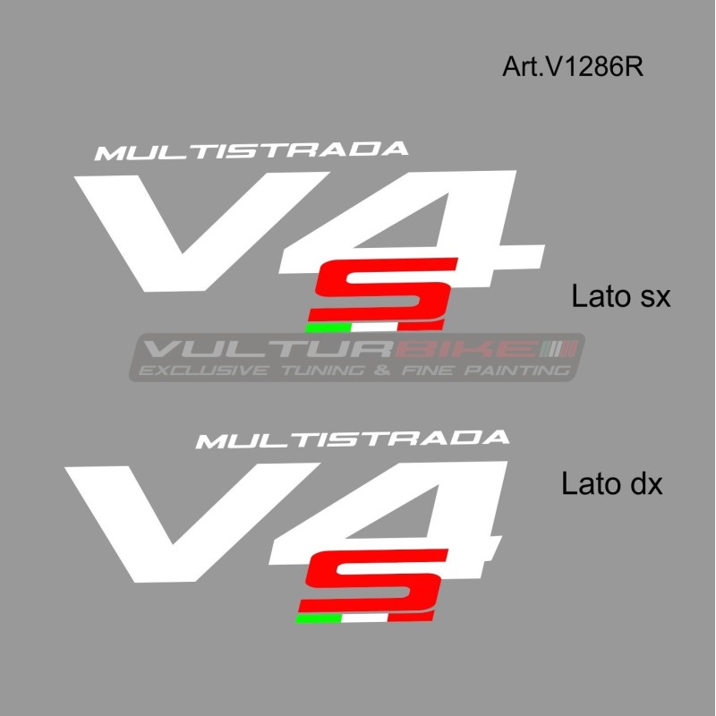 V4S Aufkleber für Seitenwände - Ducati Multistrada V4