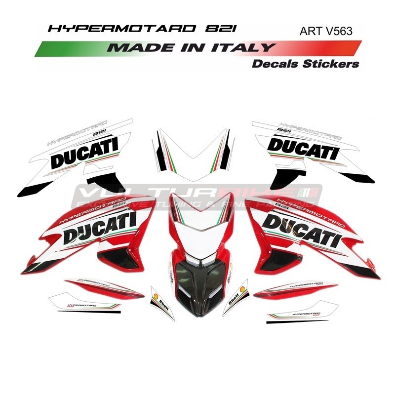 Kit adhésif de conception tricolore - Ducati Hypermotard 821