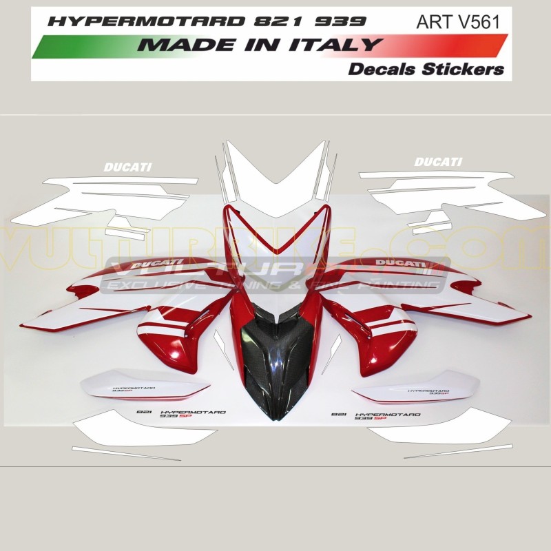 Kit adesivi design 939 SP bianco - Ducati Hypermotard 821 / 939