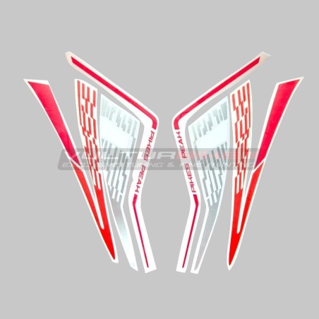 Pegatinas Design evolution para guardabarros de carbono - Ducati Multistrada V4 Pikes Peak 2025