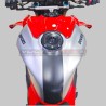 Couvercle de réservoir de carburant effet aluminium brossé avec bande de carbone - Ducati Panigale / Streetfighter V4 / V4S