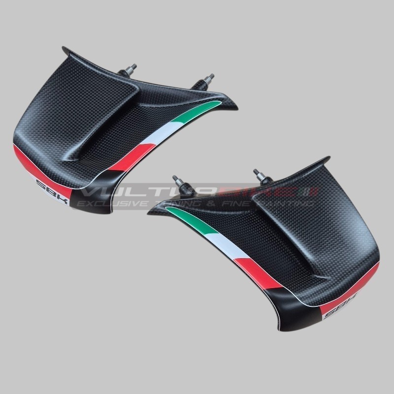 Alette in carbonio personalizzate SBK per Ducati Panigale V4