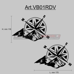 Kit adesivi rosa dei venti - decorazioni varie