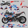 Kit complet d’autocollants pour moto blanche - BMW S1000RR