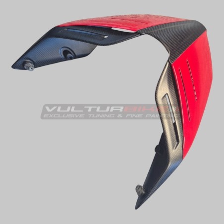 Red and carbon single-seater tail for Ducati Panigale and Streetfighter V4 / V4S / V4R