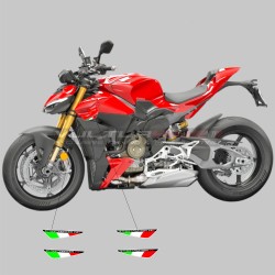 Coppia bandiere decorative resinate 3D per alette superiori - Ducati Streetfighter V4 / V4S