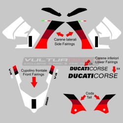 Ensemble de décalcomanies décoratifs pour carénages Ducati Panigale V4 2018 / 2019