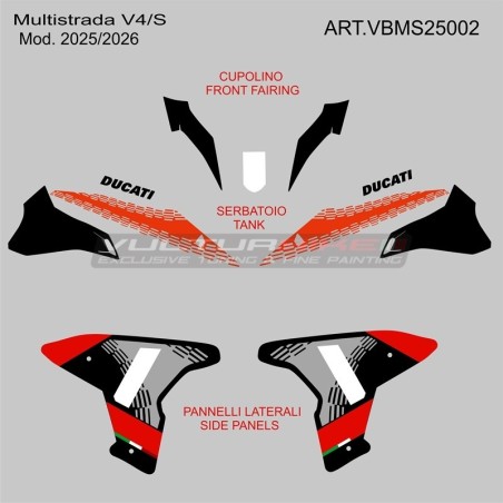 Coffret graphique complet Pikes Peak 2025 pour Ducati Multistrada V4 2021 / 2026