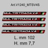 4 universal 3D resin decals - Ducati Multistrada V4S