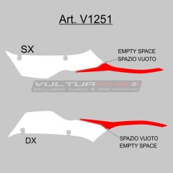 Autocollants Airbox - Ducati Multistrada V4 icerberg blanc