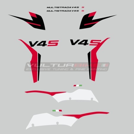 Set decalcomanie - Ducati Multistrada V4 iceberg white