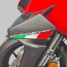 Decalcomanie decorative resinate in 3D - bandiera Italia per alette Ducati Panigale V4R