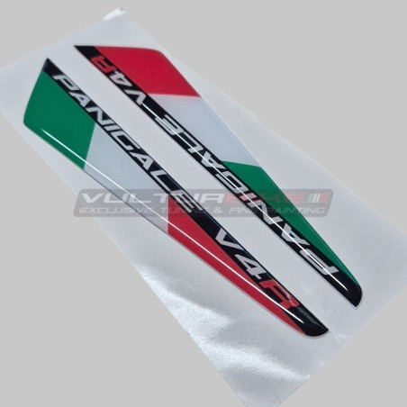 Decalcomanie decorative resinate in 3D - bandiera Italia per alette Ducati Panigale V4R