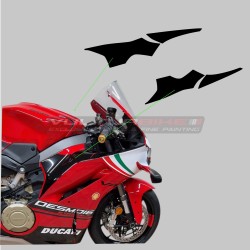 Pegatinas negras para la parte superior carenados - Ducati Panigale V4 / V4S / V4R