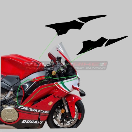Autocollants noirs pour le haut de la carénages - Ducati Panigale V4 / V4S / V4R