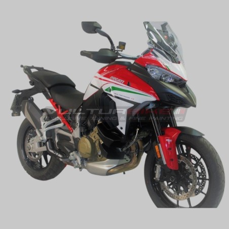 Complete stickers' kit tricolor custom design - Ducati Multistrada V4