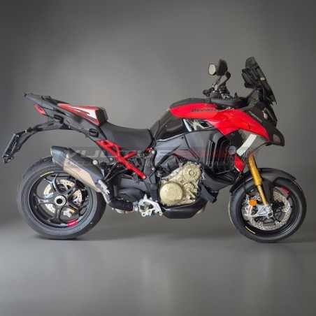 Coperchio monoposto evolution in carbonio colorato per Ducati Multistrada V4 / V4S dal 2021 al 2026