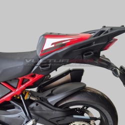 Evolution single-seater cover in colored carbon for Ducati Multistrada V4 / V4S from 2021 to 2026