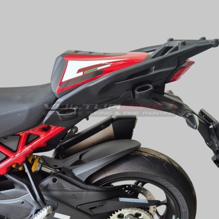 Evolution single-seater cover in colored carbon for Ducati Multistrada V4 / V4S from 2021 to 2026