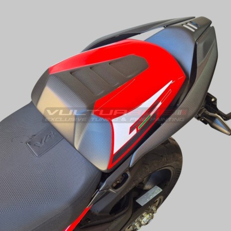 Evolution single-seater cover in colored carbon for Ducati Multistrada V4 / V4S from 2021 to 2026