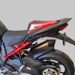 Evolution single-seater cover in colored carbon for Ducati Multistrada V4 / V4S from 2021 to 2026
