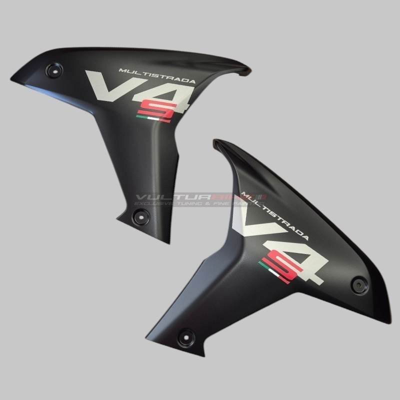 Mattschwarze Seitenteile für Ducati Multistrada V4