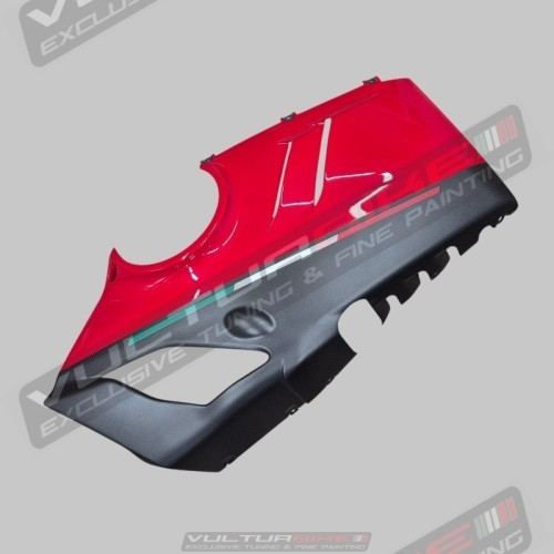 Carene inferiori carbonio personalizzate per scarico Akrapovic - Ducati Panigale V4 2018 / 2024