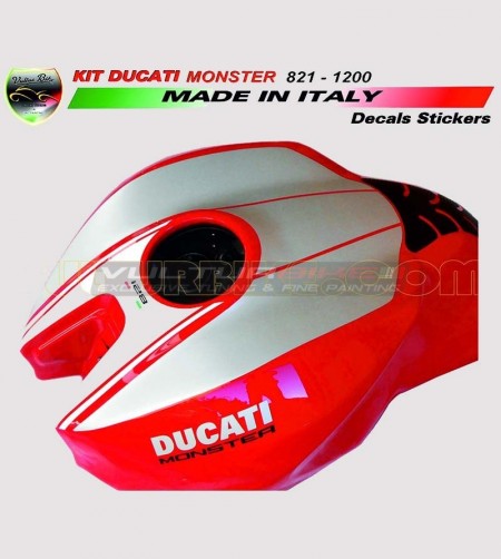 Autocollants de réservoir en aluminium - Ducati Monster 821/1200