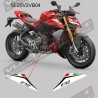 Autocollants tricolores de carénages latéraux « Centenario Ducati» – Streetfighter V2 (2025-2026)