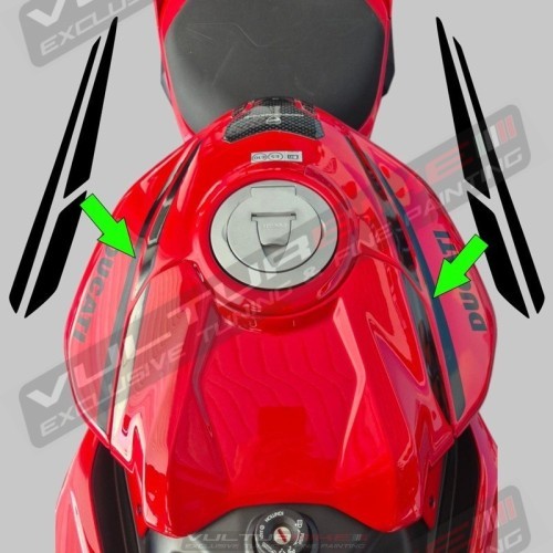 Profils adhésifs pour le cache du réservoir et de la batterie - Ducati Panigale / Streetfighter V2