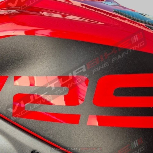 Side stickers for tank embossed finish - Ducati Panigale / Streetfighter V2