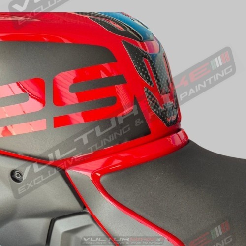 Side stickers for tank embossed finish - Ducati Panigale / Streetfighter V2