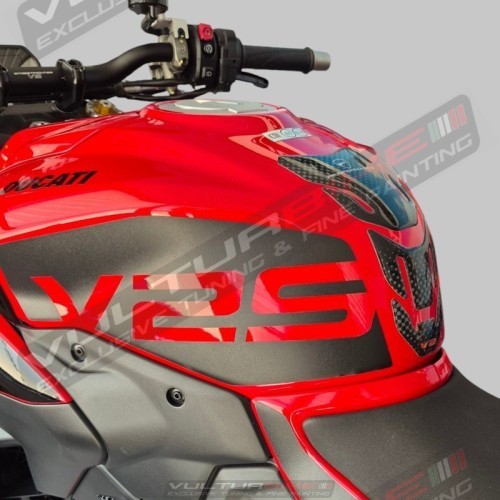 Pegatinas laterales para acabado en relieve de tanque - Ducati Panigale / Streetfighter V2