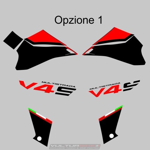 Kit gráfico personalizado "Estilo de rendimiento" para Ducati Multistrada V4 / V4S (2021 - 2026)