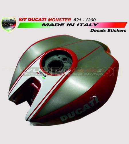 Tank's stickers titanium - Ducati Monster 821/1200/S