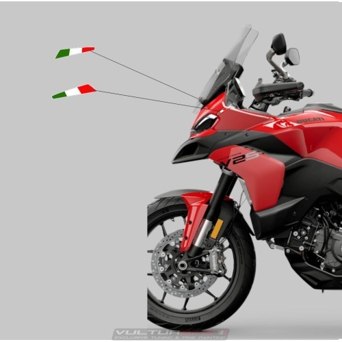 Seitenflaggen für die Frontverkleidung – Ducati Multistrada V2