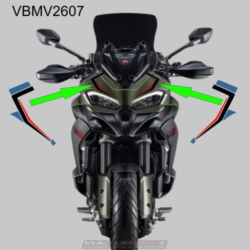 Adhesive Profiles Ducati Multistrada Windshield V2 – Pre-Cut with Positioning Template