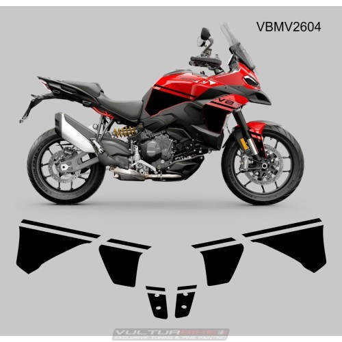 Anpassbares Aufkleber-Kit Ducati Multistrada V2 – Premium-Gussgrafiken für Tank- und Seitenpaneele