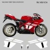 Pegatinas de carenados de carreras y kit de guardabarros Ducati 848 1098 1198 | VB01CN