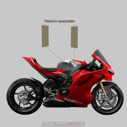 Bandas adhesivas para tanques en estilo "Centenario Tricolore" para Ducati Panigale / Streetfigher V4