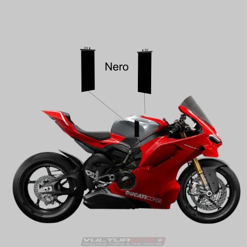 Bandas adhesivas para tanques en estilo "Centenario Tricolore" para Ducati Panigale / Streetfigher V4